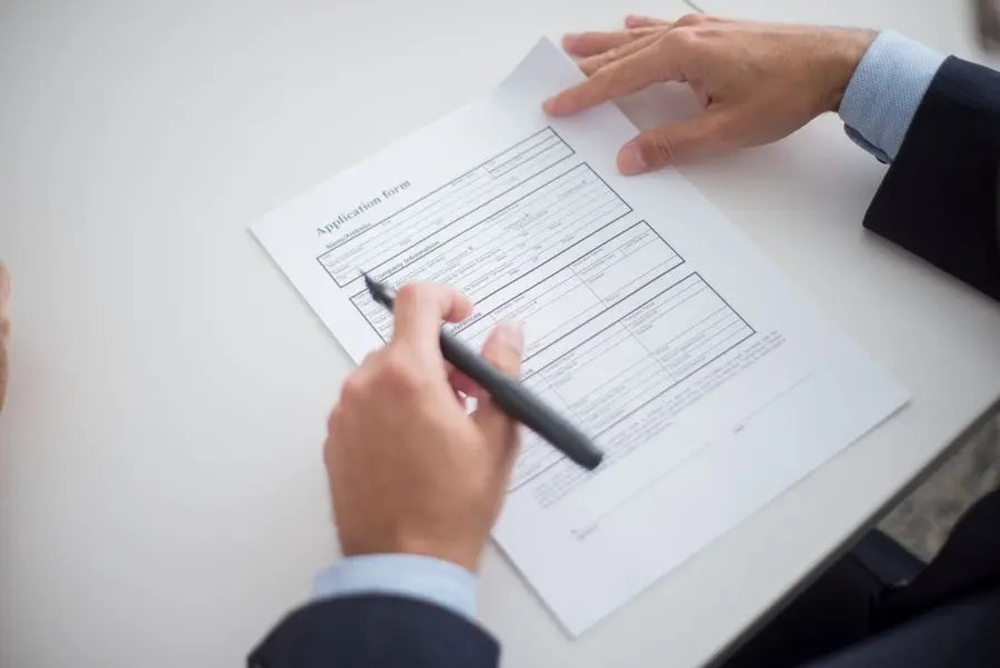 Paperwork for a driveway crossover application