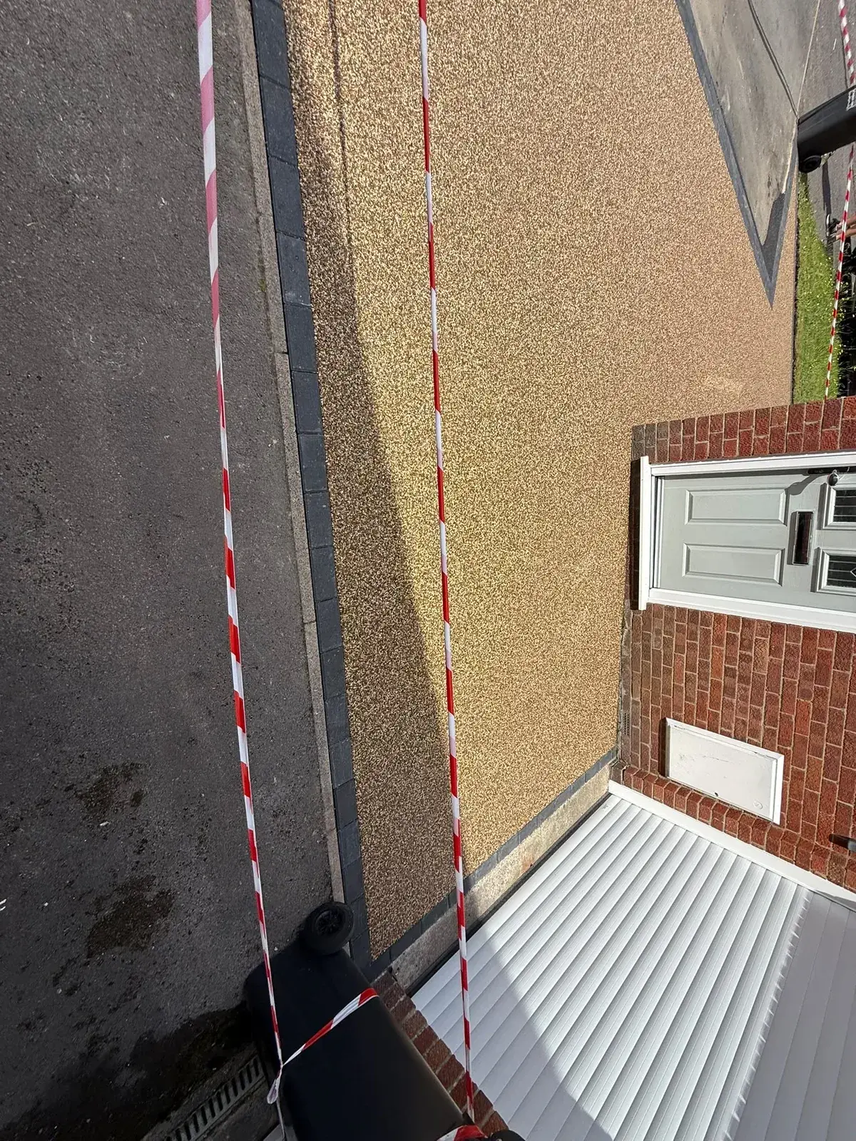 Aerial view of a resin bound driveway at a Verwood property