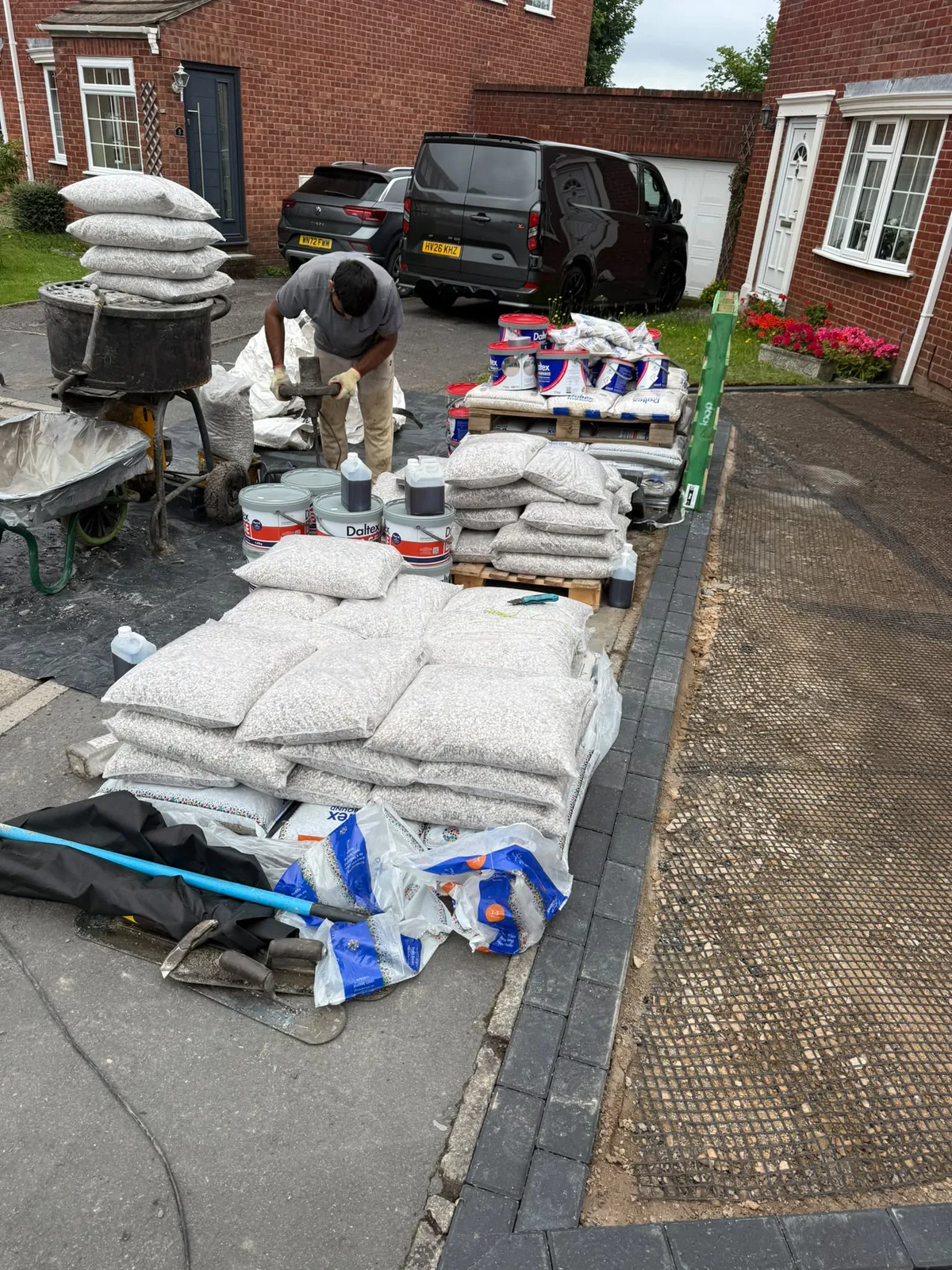 Resin Driveways Bournemouth team installing a resin bound driveway