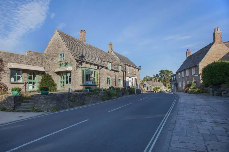 Village street in Dorset near Dorchester - resin surfaces work well on all local property styles