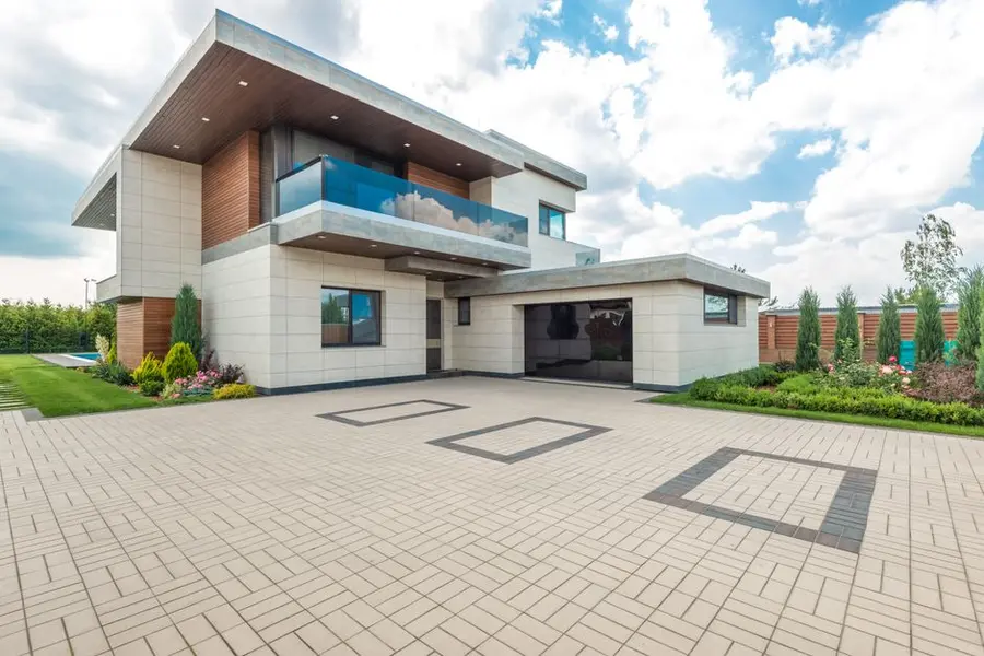 A clean modern driveway showing the kerb appeal that proper maintenance preserves over time