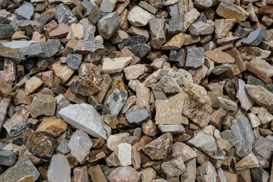 Natural stone aggregate used in resin bound surfacing