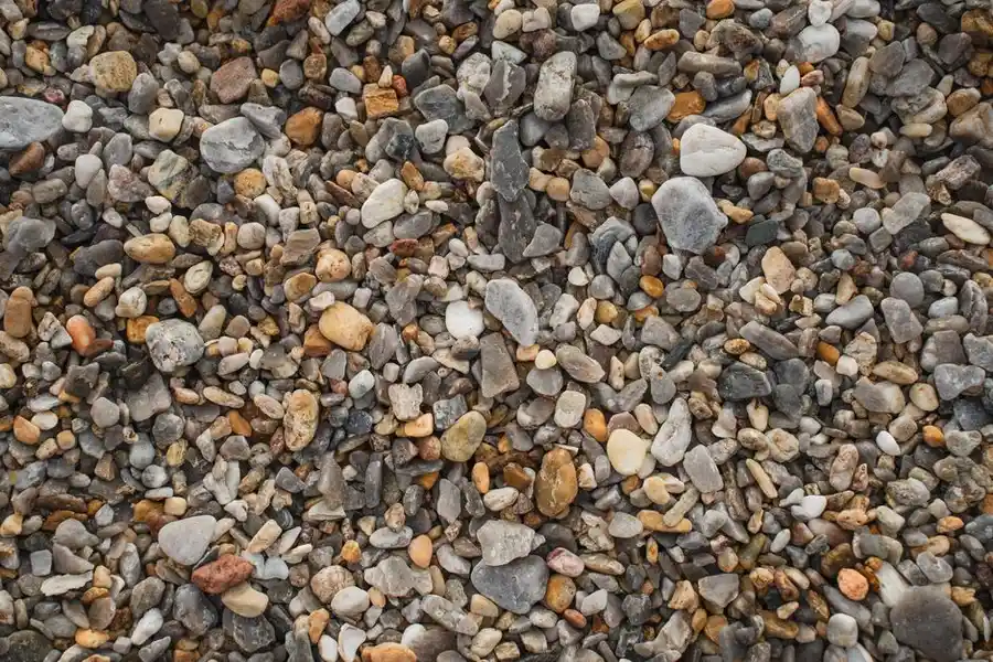 A range of natural stone aggregate colours and blends